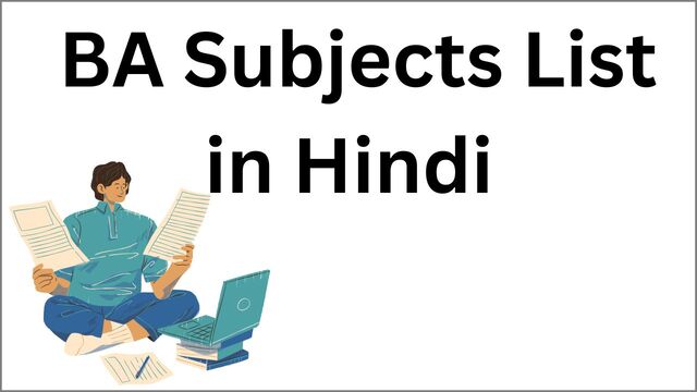 BA Subjects List in Hindi