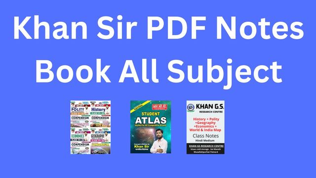 Khan Sir PDF Notes